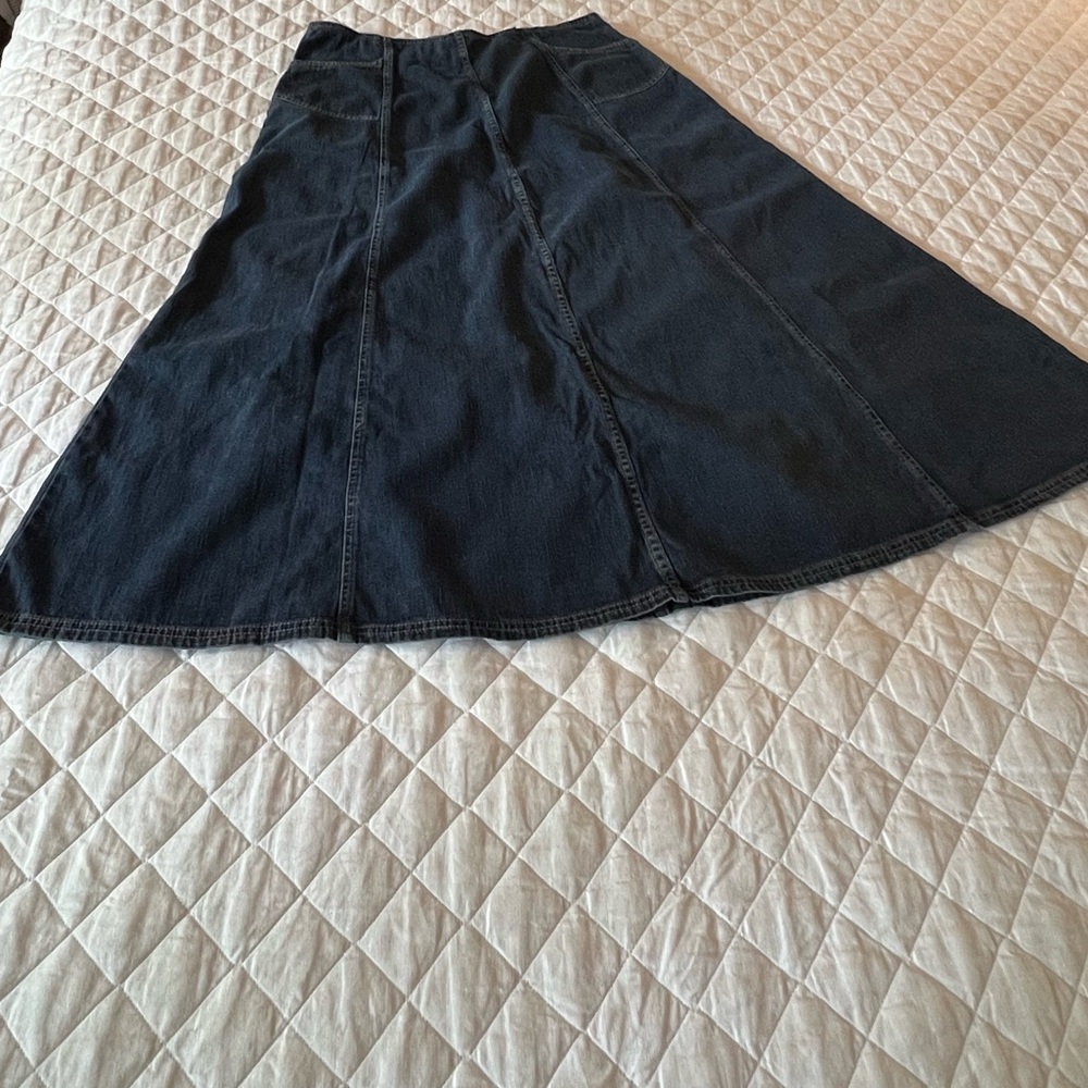 Dark Denim A-Line Skirt, size 16